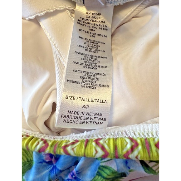 S/P  Tommy Bahamma Blue Orchid Garden Bandini Tankini Swimsuit Hawaiian Tropical - Picture 9 of 10